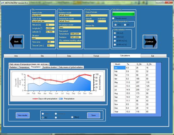 Meteonorm Screenshot